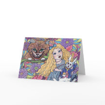 Wij zijn hier Gek allen! 5x7 wenskaart