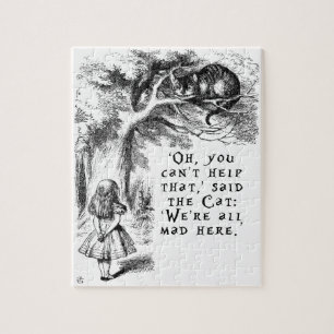 Wij zijn hier gek allen - de kat van Cheshire Legpuzzel