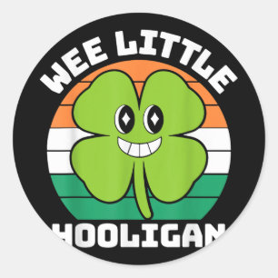 Wij zijn Little Hooligan Funny St Patricks Day Peu Ronde Sticker