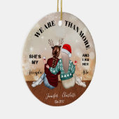 Wij zijn meer dan beestjes kerstversiering keramisch ornament (Rechts)