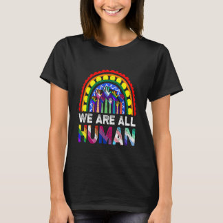Wij zijn menselijke trots LGBT Fist Regenboog Lesb T-shirt