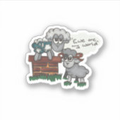 Wij zijn mijn wereld sticker (Voorkant)