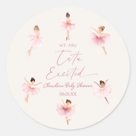 Wij zijn Tutu enthousiast ballerina ballet Baby sh Ronde Sticker (Voorkant)