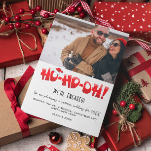 Wij zijn verloofd Funny Koppel Foto Kerstmis Feestdagenkaart