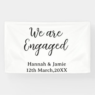 Wij zijn Verloofd naam datum kalligrafie Spandoek