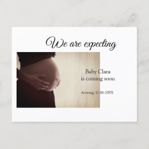 Wij zijn zwanger Voeg baby toe Naam Datum zwangers Briefkaart