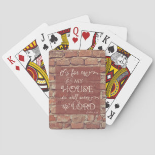 Wij zullen de Heer dienen - Jozua 24:15 Pokerkaarten