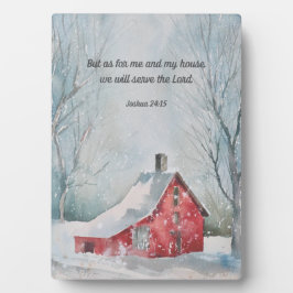 Wij zullen het bijbelvers Afbeelding 5x7 dienen Fotoplaat