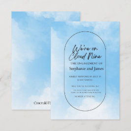 Wij Zweven op Wolk Nine Reactiekaart RSVP Kaartje