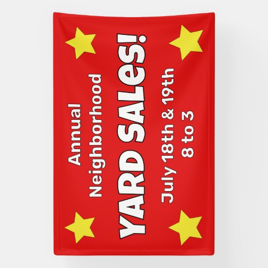 Wijkgarage Verkoop Aangepast Spandoek (Verticaal)