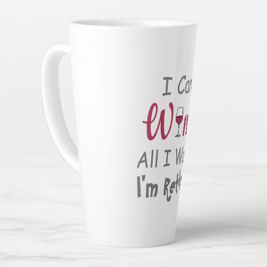 Wijn alles wat ik wil latte mok (Linkerhoek)