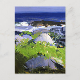 Wijn begroeide kust, Monhegan Island, Maine, Briefkaart