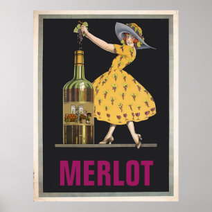 wijn, bewerkt tekst poster