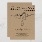 Wijn & bier Sip & See Kaart (Voorkant / Achterkant)