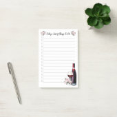 Wijn & Bloemenlijst Lijst van dingen om te doen Post-it® Notes (Kantoor)