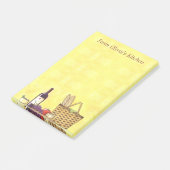 Wijn, brood & olie gepersonaliseerd post-it® notes (Schuin)