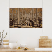 Wijn Cellar bij Jerez de la Frontera Poster (Keuken)