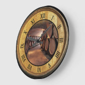 Wijn Cellar Clock 01 ~ Wine Barrel Deksel Achtergr Grote Klok (Hoek)