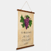 Wijn Cellar  Graps Vineyard | Gepersonaliseerd Hangend Wandkleed (Gebogen)