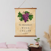 Wijn Cellar  Graps Vineyard | Gepersonaliseerd Hangend Wandkleed (Slaapkamer)
