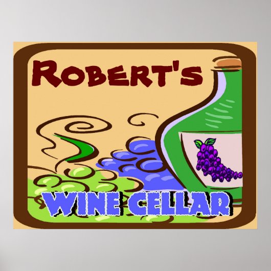 Wijn Cellar Sign, Robert Poster (Voorkant)