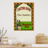 Wijn Cellar-tebraderruimte Poster (Keuken)