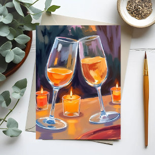 Wijn Champagne   Feestelijke Felicitaties Feestdagenkaart