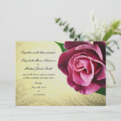 Wijn Colored Roos Weddenschap Kaart (Staand voorkant)