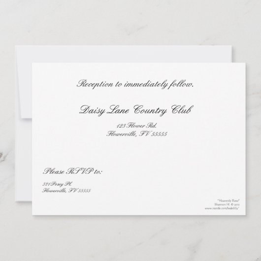 Wijn Colored Roos Weddenschap Kaart (Achterkant)