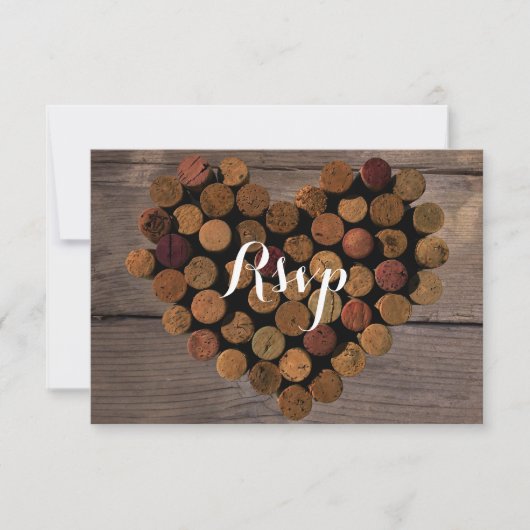 Wijn Cork style#2 RSVP and Menu Card (Voorkant)