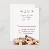 Wijn Corks Wedding RSVP (Voorkant / Achterkant)