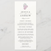 Wijn Country Wedding Menu Kaart (Voorkant)