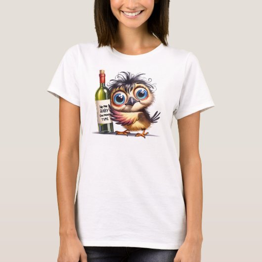 Wijn Dames Basic T-Shirt (Voorkant)