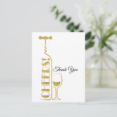 wijn dank je kaart (Staand voorkant)