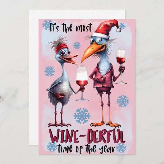 Wijn Derful Feestdagenkaart (Voorkant / Achterkant)