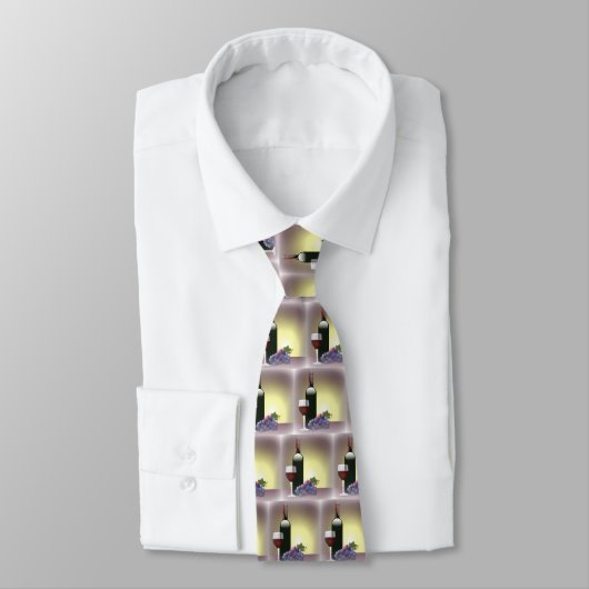 Wijn Design Necktie Stropdas (Gebonden)