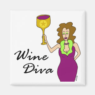 Wijn Diva (geen Gezegde) Magnet Magneet