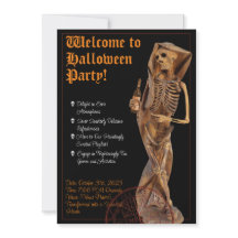 Wijn & Dood Halloween Invitatie