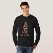 Wijn Drink kerstbomen T-shirt (Voorkant volledig)
