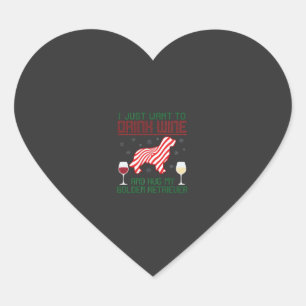 Wijn drinken knuffel Golden Retriever Kerstmis Hart Sticker