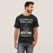 Wijn drinkende bariton t-shirt (Voorkant volledig)