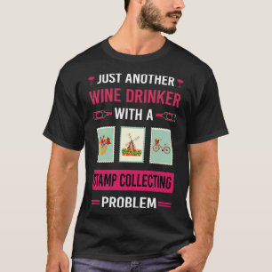 Wijn Drinker Stempel Verzamelen Postzegels Philate T-shirt