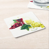 Wijn & Druiven Papieren Onderzetters (Schuin)