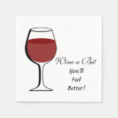 WIJN EEN BEETJE - PAPIEREN SERVETTEN (Voorkant)