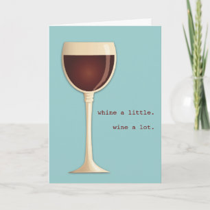 Wijn een beetje, wijn veel Happy Birthday Kaart
