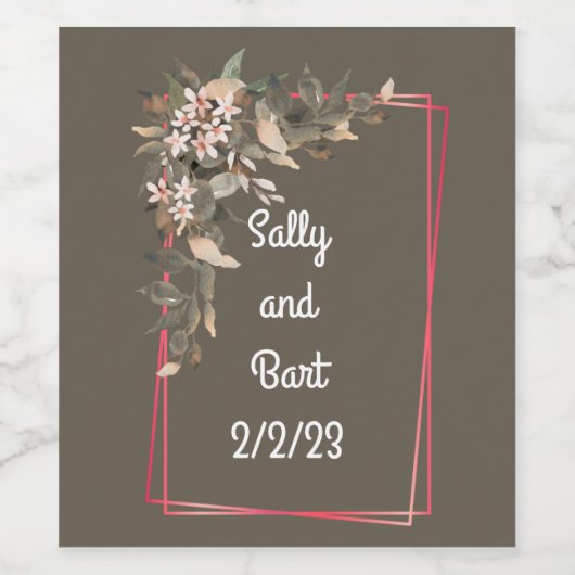 Wijn Elegant Wijn Etiket (Enkel label)