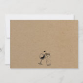 Wijn- en biertoast Sla de datum-aankondiging op Kaart (Achterkant)