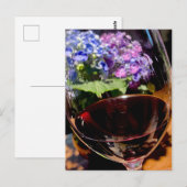 Wijn en bloem briefkaart (Voorkant / Achterkant)