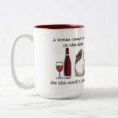 Wijn en cavia's Mok van twee tonen (Links)