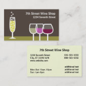 Wijn en champagne visitekaartje (Voorkant / Achterkant)